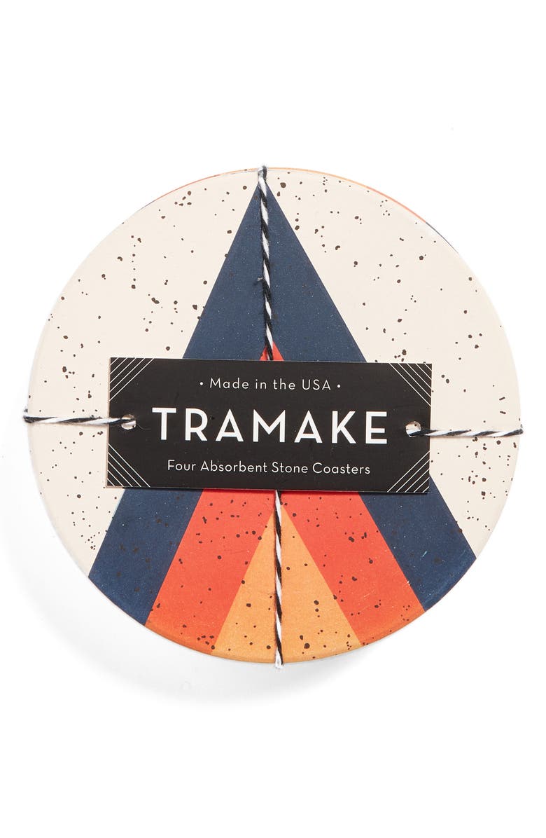 TRAMAKE Arrowhead Set of 4 Ceramic Coasters, Alternate, color,