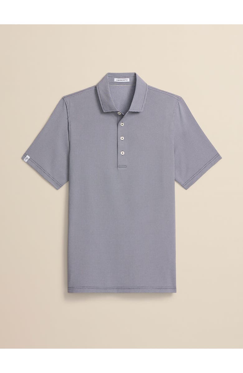 ASHWORTH GOLF Houndstooth Polo, Main, color, Driver Navy/White