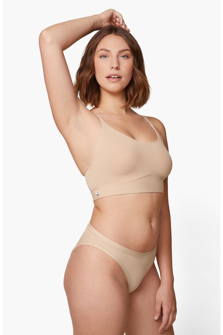 Bliss Racerback Bralette, Alternate, color, Beige