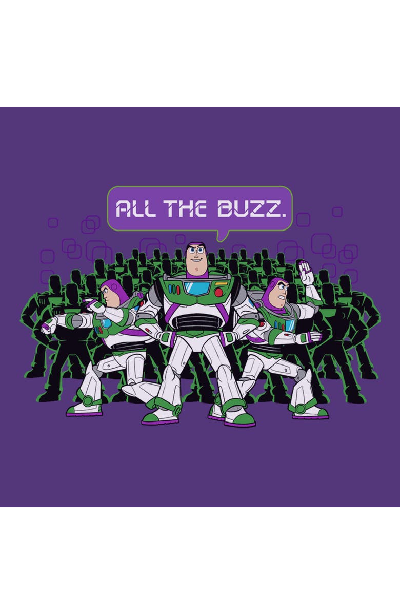 Toy Story 5 Men's Toy Story 5 All The Buzz Clones Graphic T-Shirt, Alternate, color, Purple