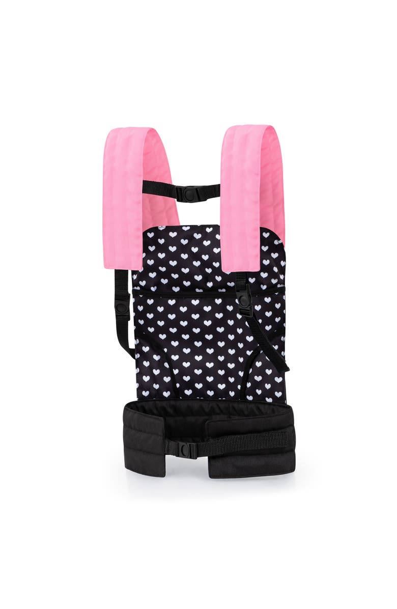Bayer Design Carrier, Black, Pink, Hearts for Carrying Dolls Up to 18 Inch, Alternate, color,