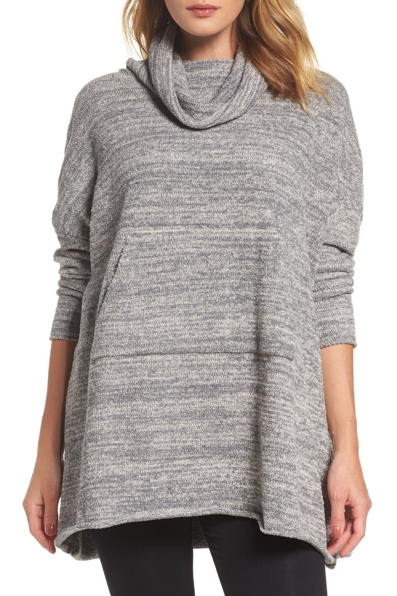 Cozychic® Lounge Pullover, Main, color, GRAPHITE/ STONE HEATHERED