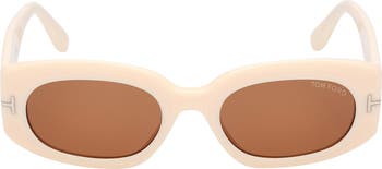 TOMFORD シエル オハル フレム サンクラス FT118752 25E TOM FORD Cielle 52mm Oval Sunglasses | Nordstrom