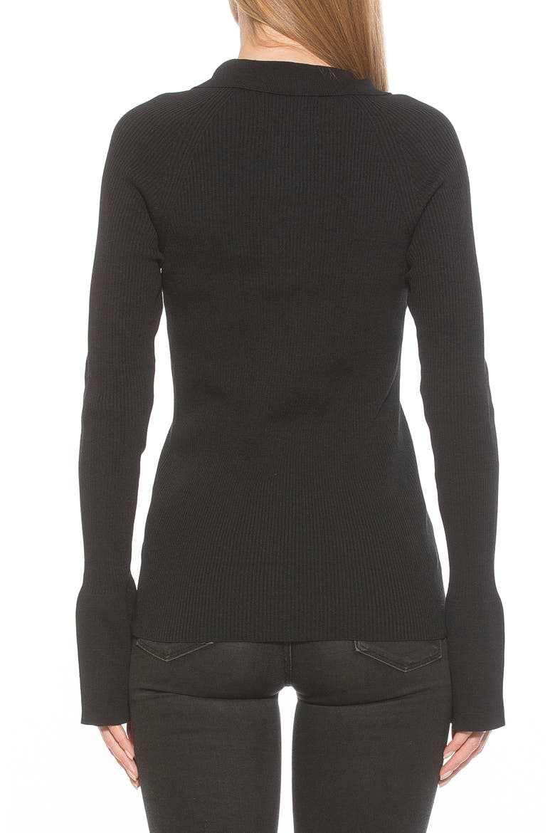 Beatrice Button-Down Long Sleeve Cardigan, Alternate, color, BLACK