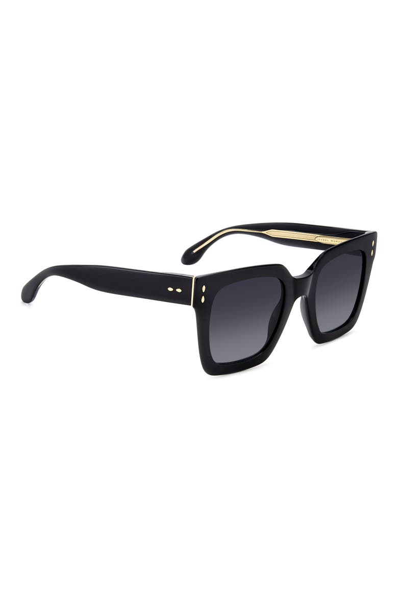 51mm Square Sunglasses, Alternate, color, BLACK/ DARK GREY SF