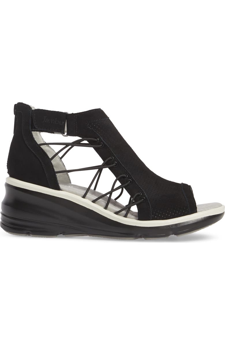 Jambu Naomi Perforated Wedge Sandal, Alternate, color,