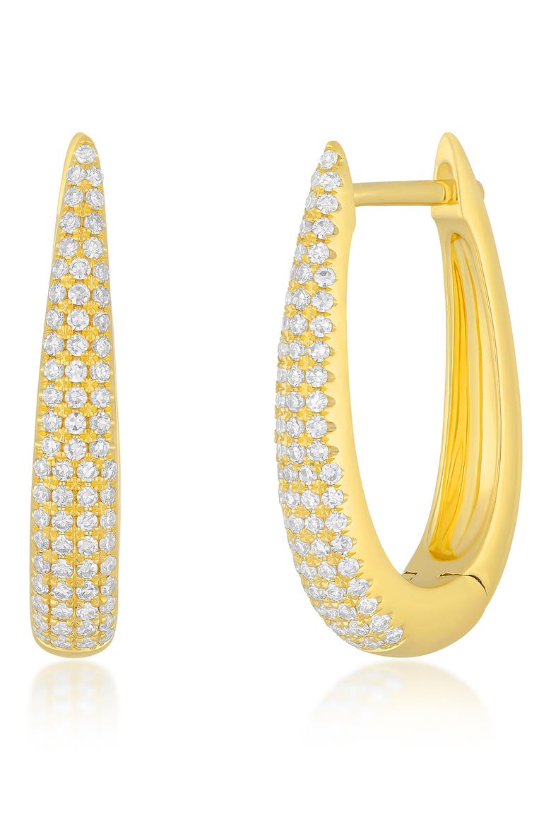 Maeve Diamond Hoop Earrings, Main, color, 14K YELLOW GOLD