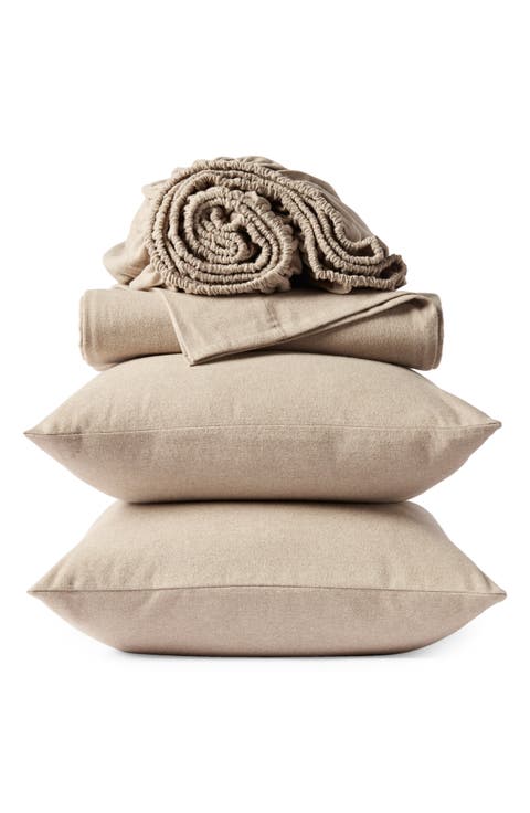 Cloud Brushed Organic Cotton Flannel Sheet Set