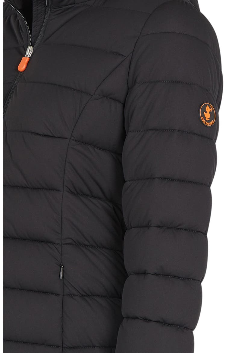 Seal Stretch Water Resistant Quilted Coat, Alternate, color, BLACK