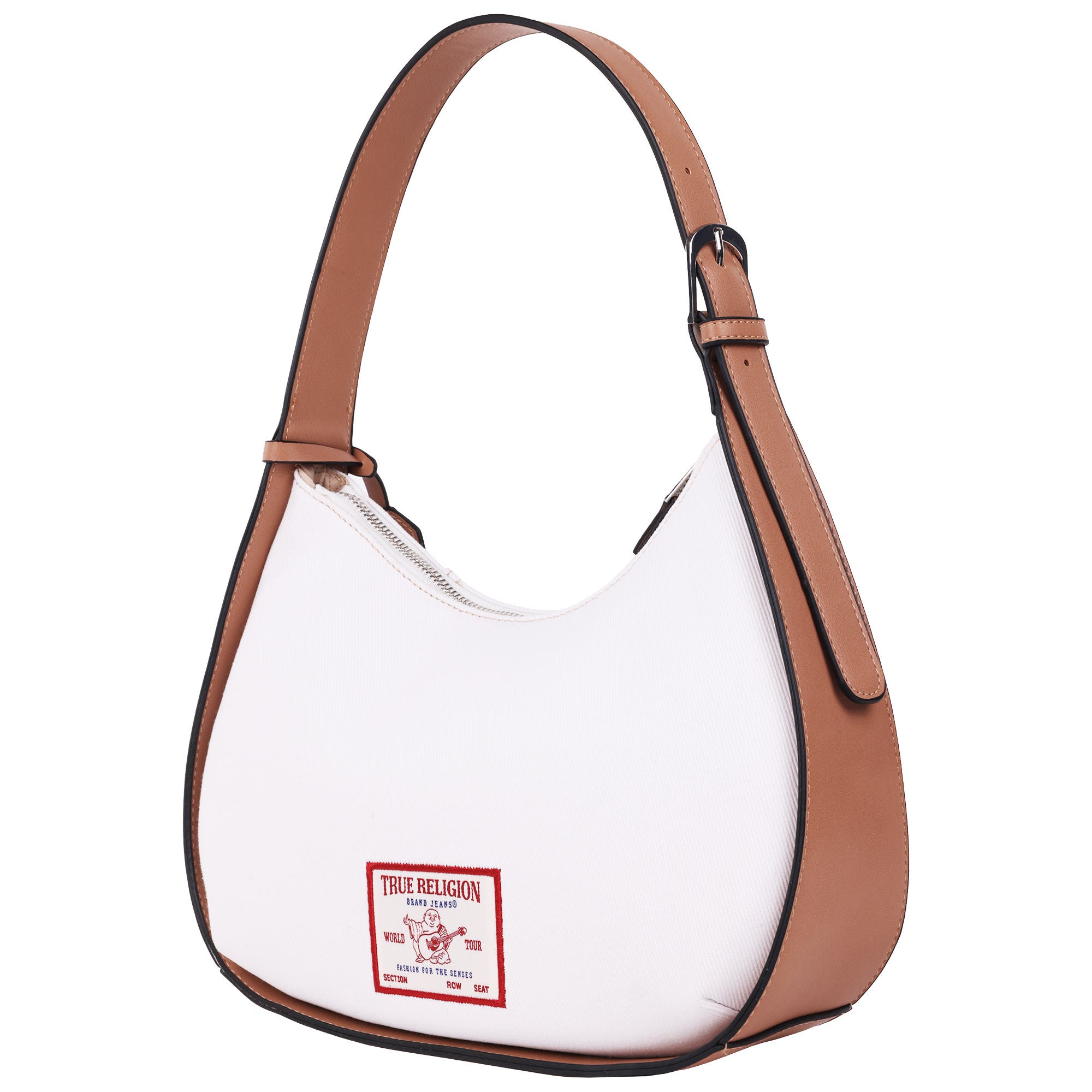 True Religion Horseshoe Pocket Medium Hobo, Alternate, color, White