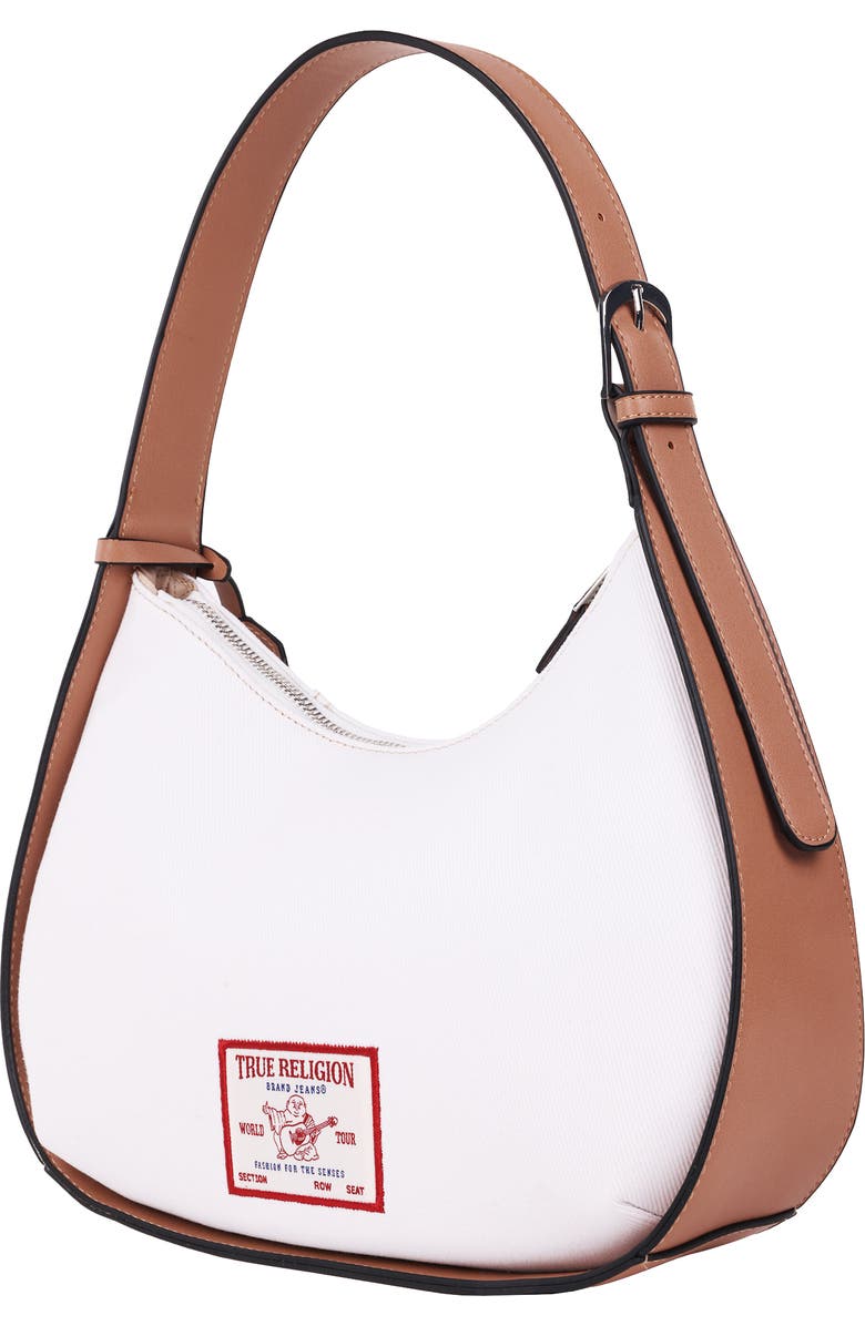 True Religion Horseshoe Pocket Medium Hobo, Alternate, color, White