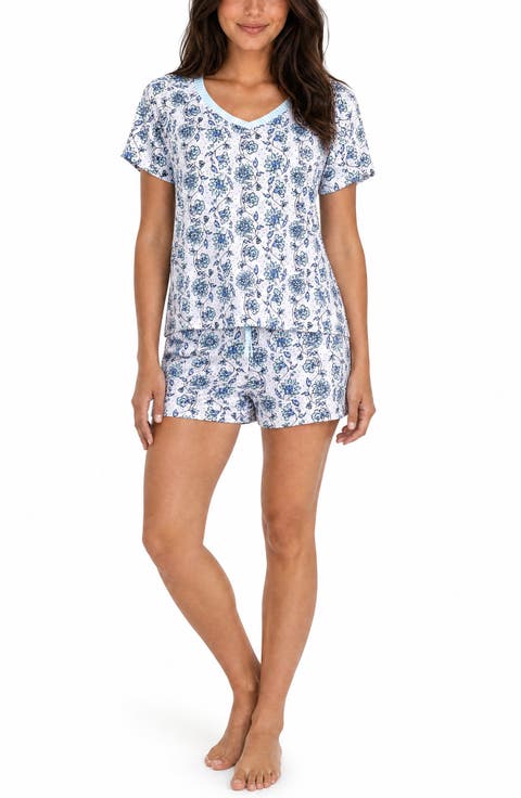 V-Neck Tee & Shorts Pajama Set