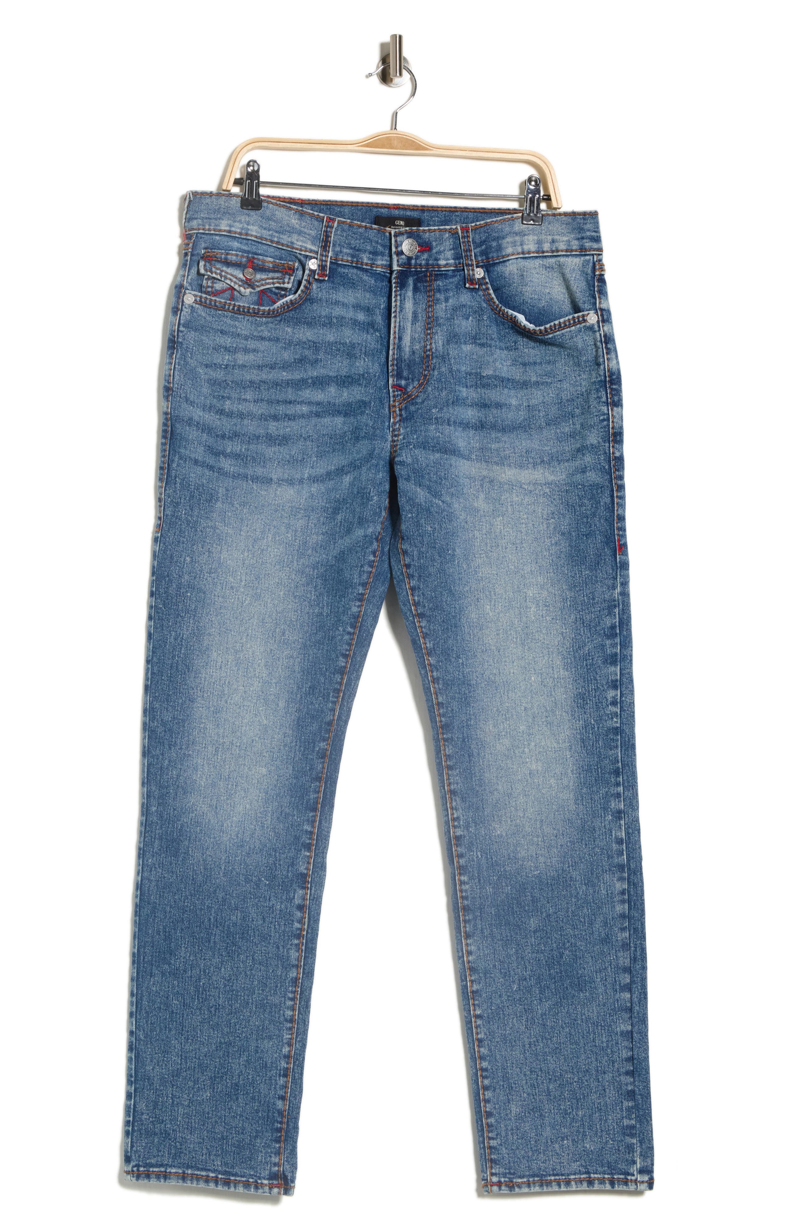 True Religion Geno Big T Flap Pocket Slim Fit Jeans