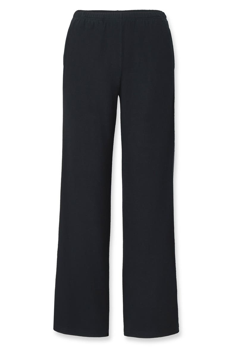Brushed Knit High Waist Wide Leg Pants, Alternate, color, BLACK