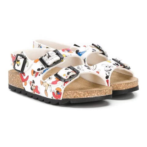 Mickey Cartoon Print Sandals (Little Kid)