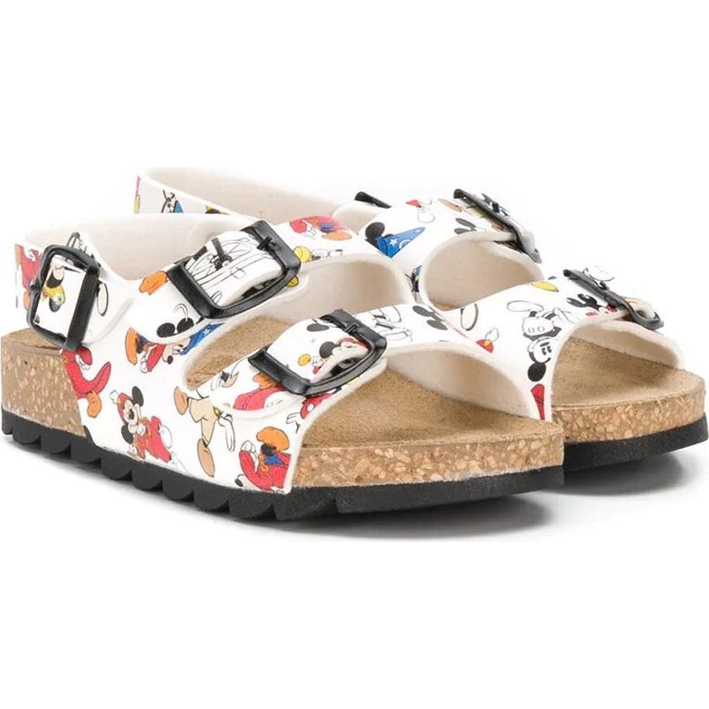Master of Arts Mickey Cartoon Print Sandals in White  product