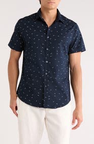 DENIM AND FLOWER Bird Cotton Blend Button-Up Shirt