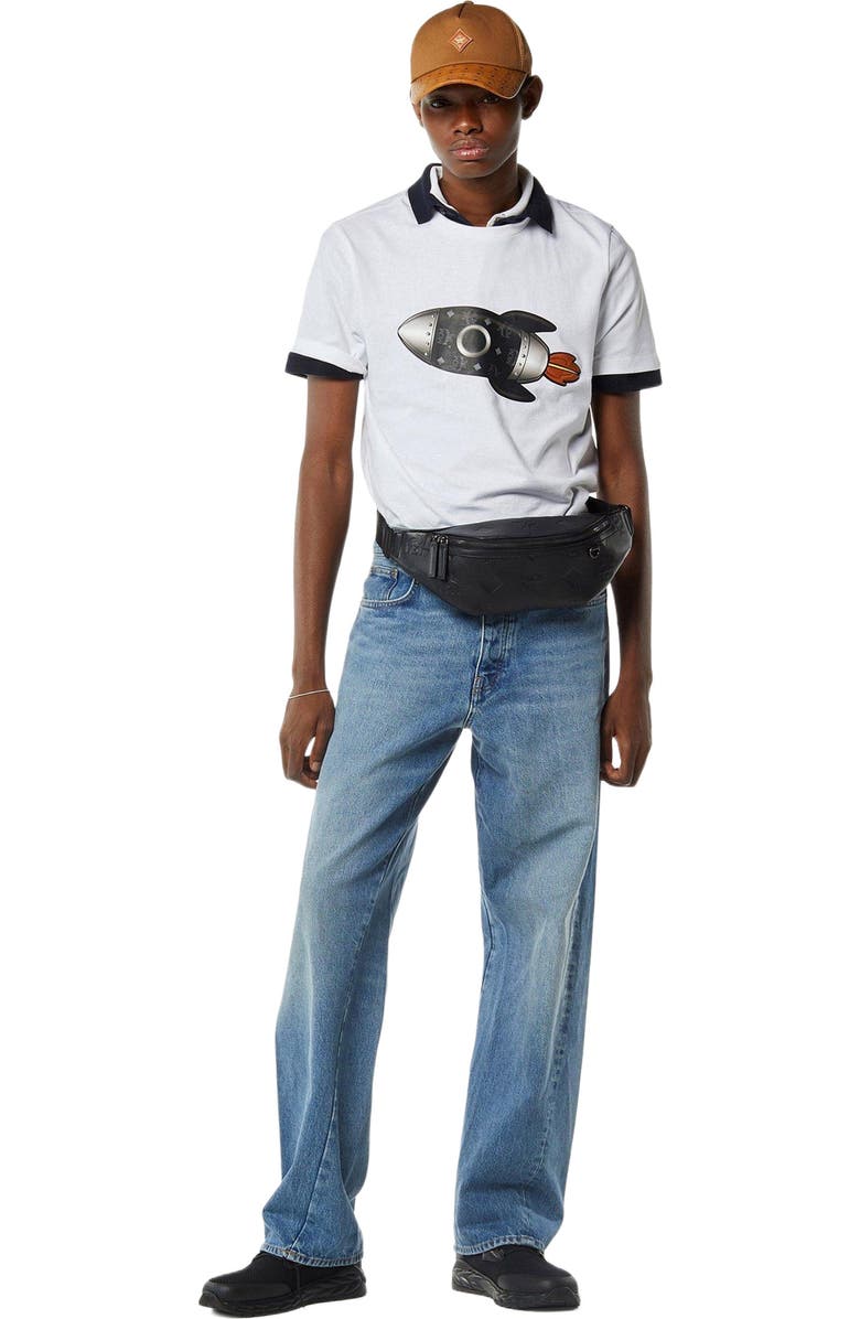 MCM Medium Fursten Belt Bag in Maxi Monogram Leather, Alternate, color, Black