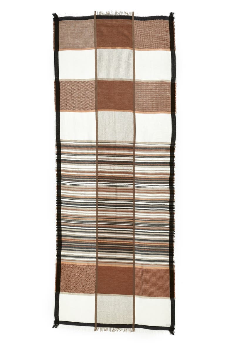 Plaid Scarf, Alternate, color, BLACK COMBO