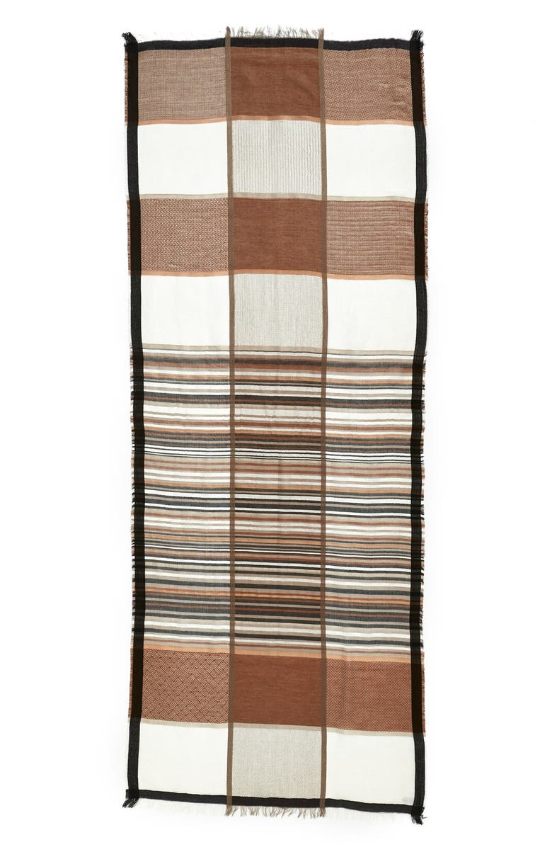 Hinge Plaid Scarf, Alternate, color, 