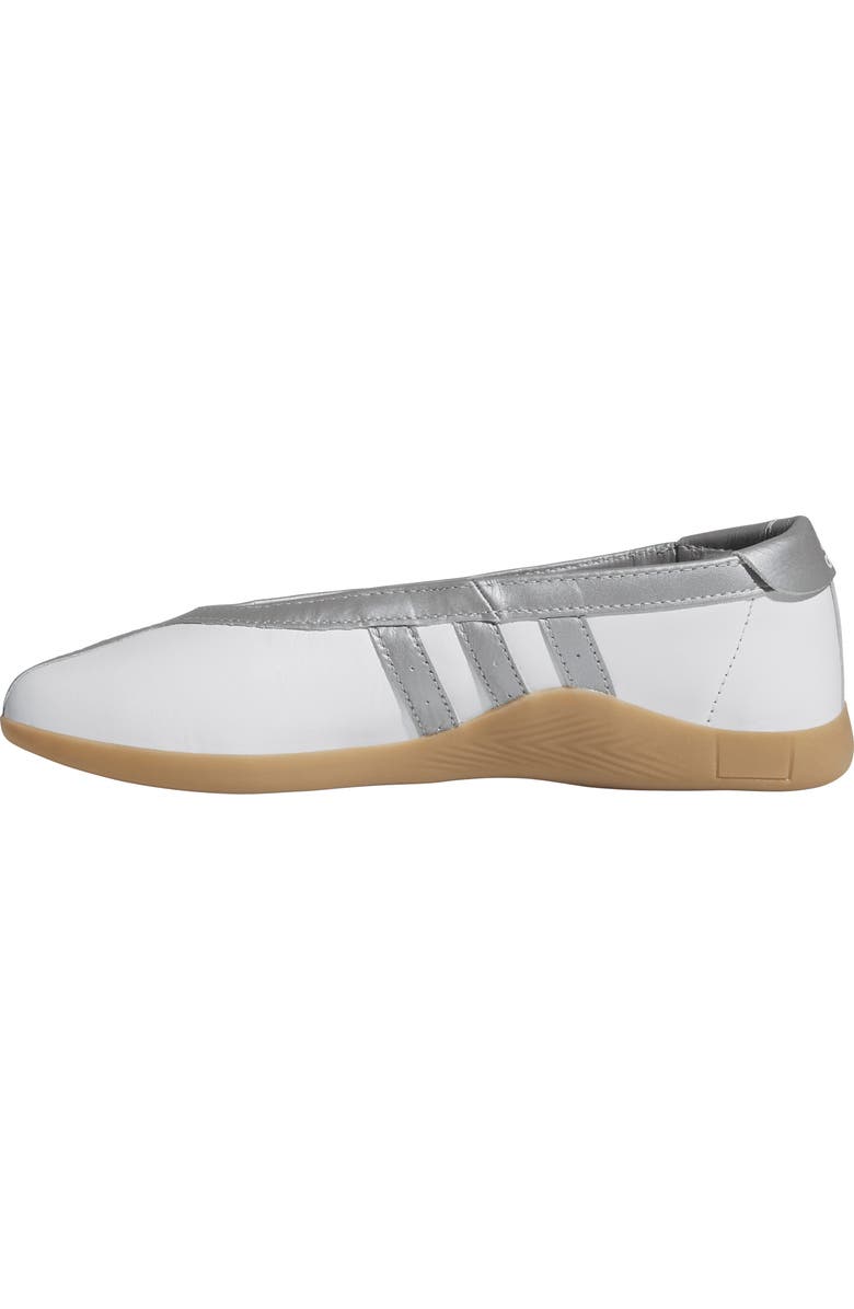 adidas Taekwondo Mei Ballet Flat, Alternate, color, White/ Silver Metallic/ Gum