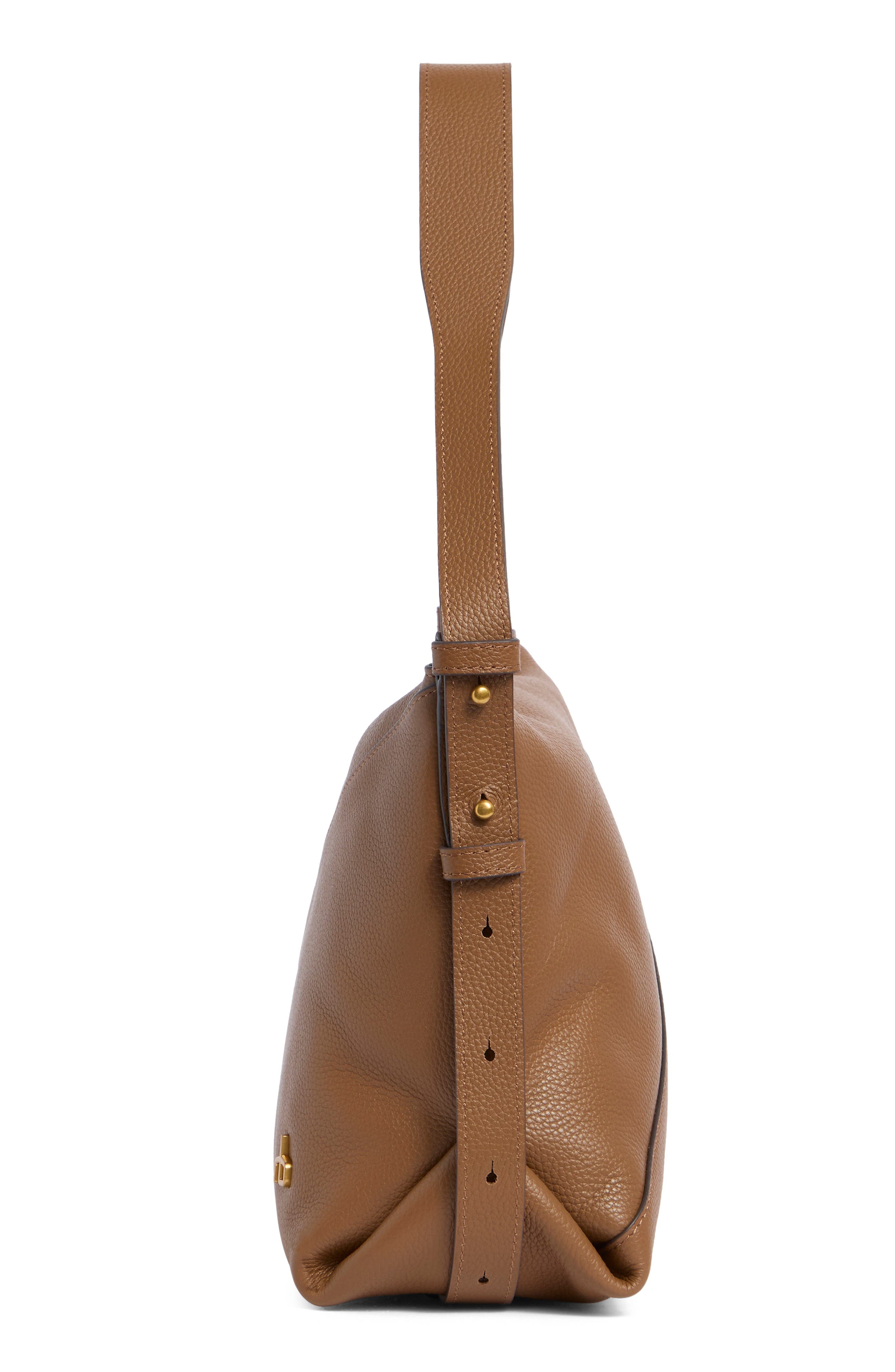 Fulton Leather Shoulder Bag, Alternate, color, COGNAC