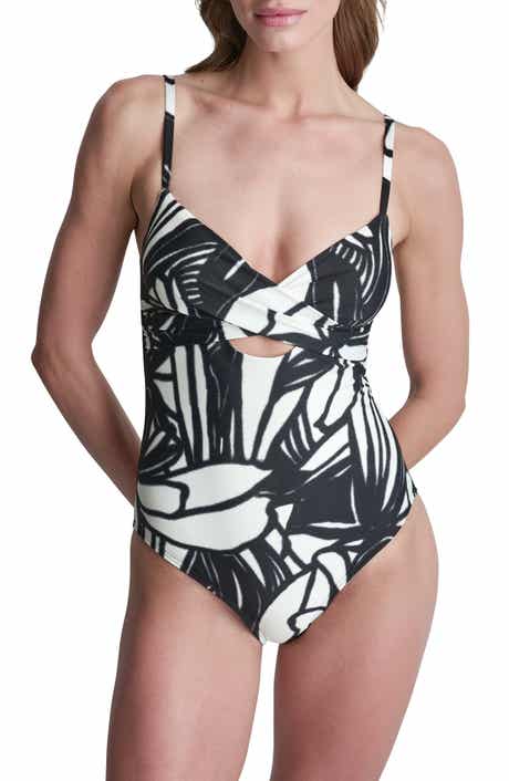 DKNY Keyhole Twist One-Piece Swimsuit