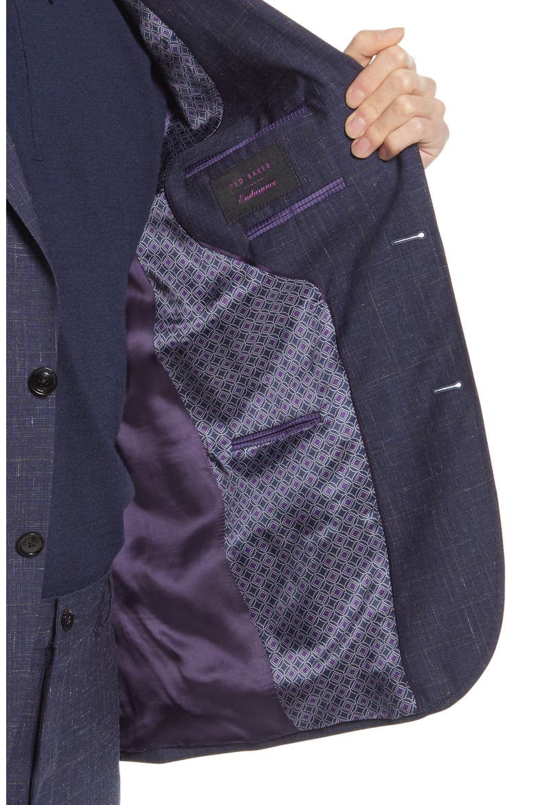 Ralph Extra Slim Fit Solid Wool & Linen Suit, Alternate, color, NAVY