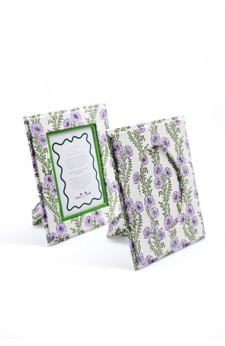 Inner Child Purple Forget-Me-Not Picture Frame with Oval Opening, 4x6, Alternate, color, Purple