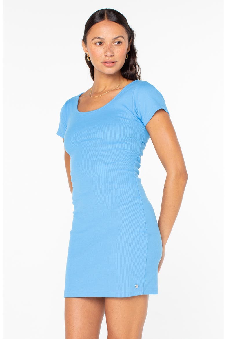 Good Keepsake Cutout Minidress, Alternate, color, AZURE BLUE SOLID