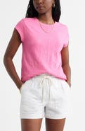 Caslon® Short Raglan Sleeve Cotton Tee