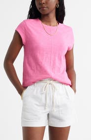 Caslon® Short Raglan Sleeve Cotton Tee