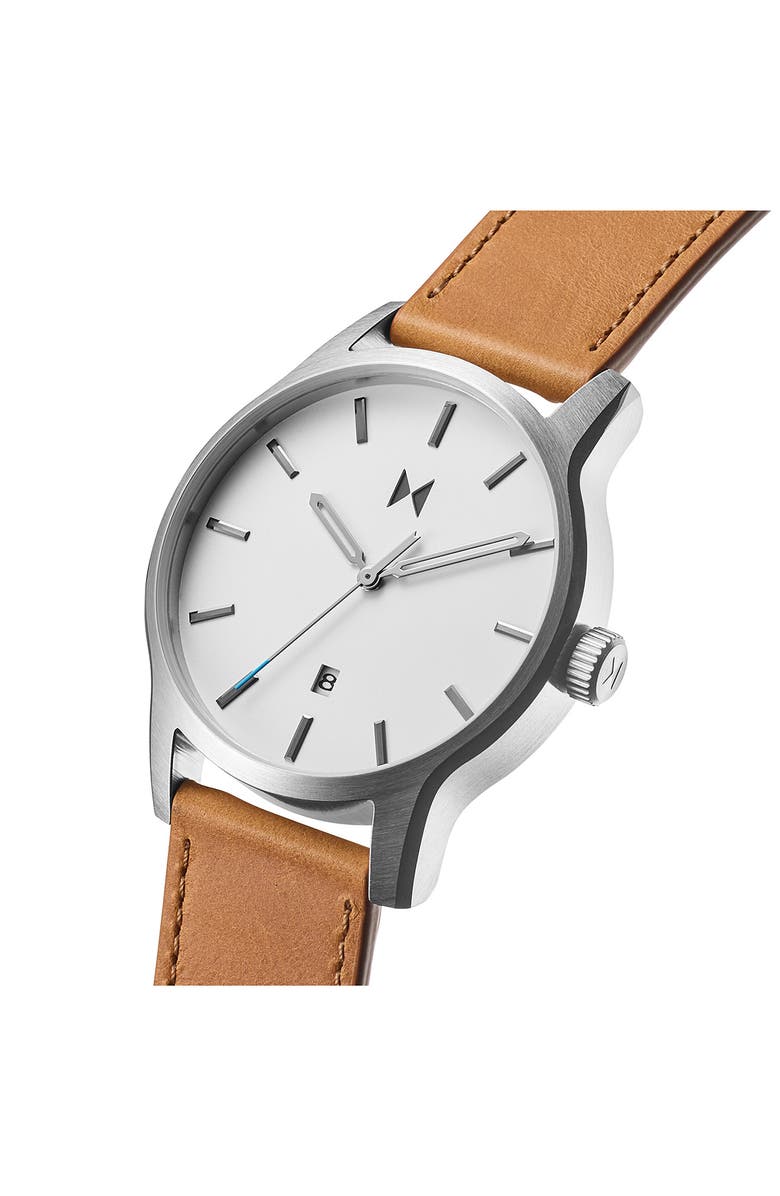 MVMT Classic II Leather Strap Watch, 44mm, Alternate, color, 