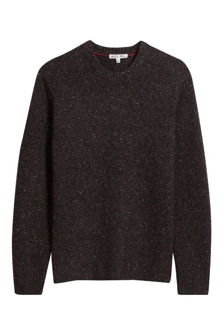 Donegal Crewneck Merino Wool Blend Sweater, Alternate, color, PINOT NOIR