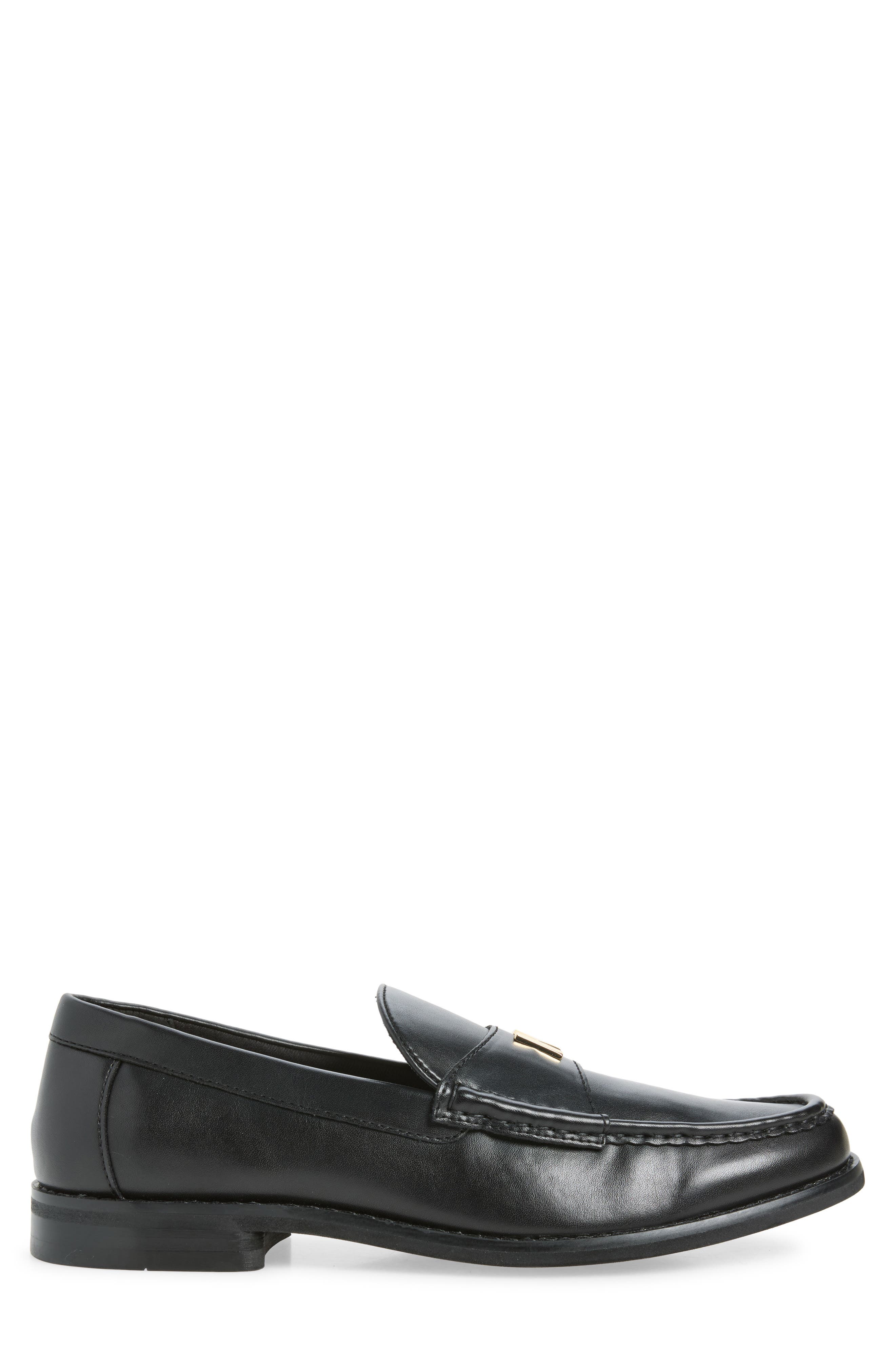 Felicien Faux Leather Loafer, Alternate, color, BLACK