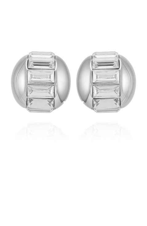 Baguette Crystal Stud Earrings