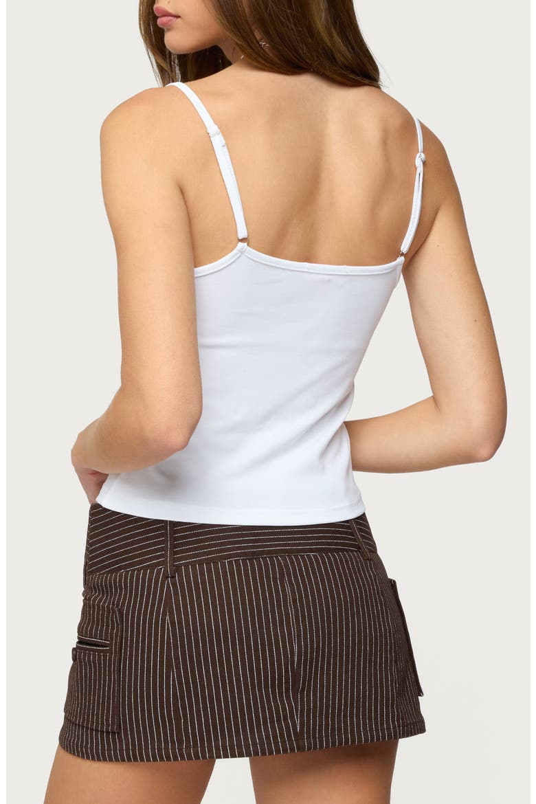 Deanna Stretch Cotton Crop Tank, Alternate, color, WHITE