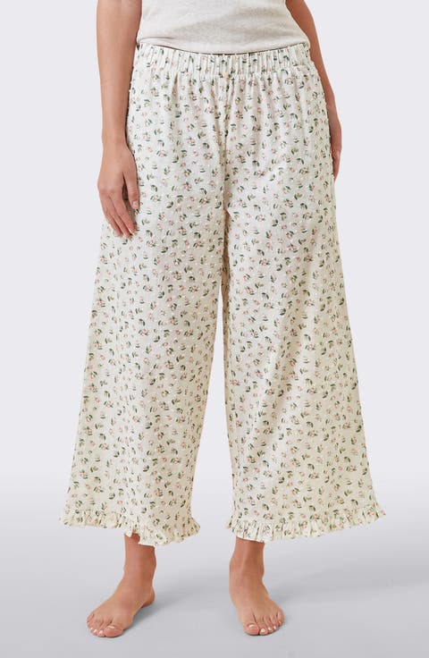 Swiss Dot Crop Pajama Pants