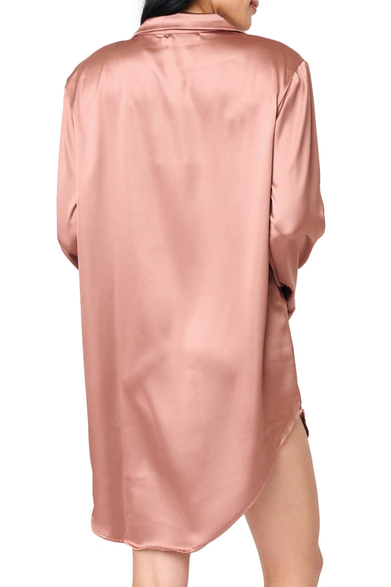 Luxe Lounge Pajama Shirt, Alternate, color, ROSEWOOD
