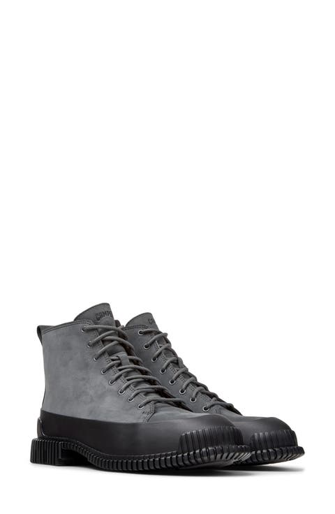 ショートブーツ・ブーティ CAMPER Woman Flat ankle boots Grey K400481-022 PEU PISTA 0 Peu Grey Ankle Boots for Women - Spring/Summer collection
