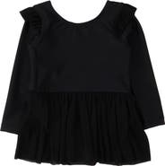 RuffleButts Flutter Long Sleeve Leotard