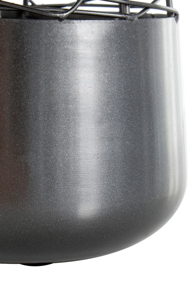 VIVIAN LUNE HOME Black Metal Vase, Alternate, color, Black