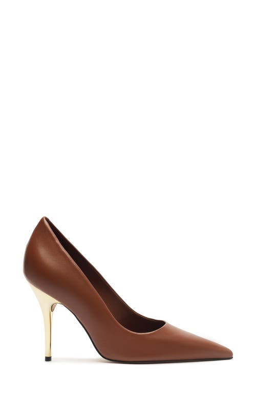 Arezzo Emily Pointed Toe Pump In Brown