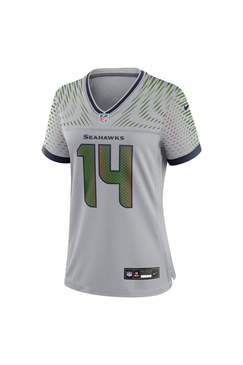 Women's Nike Sam Darnold Wolf Gray Seattle Seahawks 2025 Rivalries Collection Game Jersey, Alternate, color, Gray
