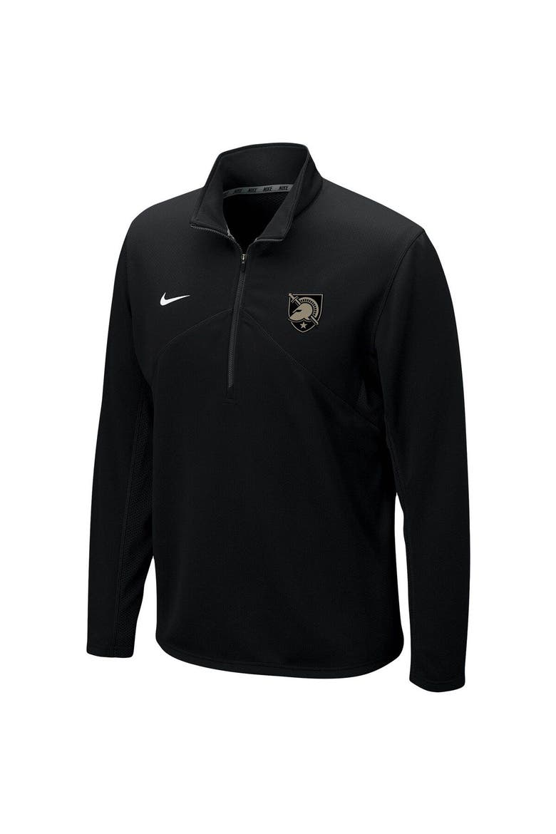 Men's Nike Black Army Black Knights Primary Logo Training Performance Quarter-Zip Jacket, Alternate, color, Black