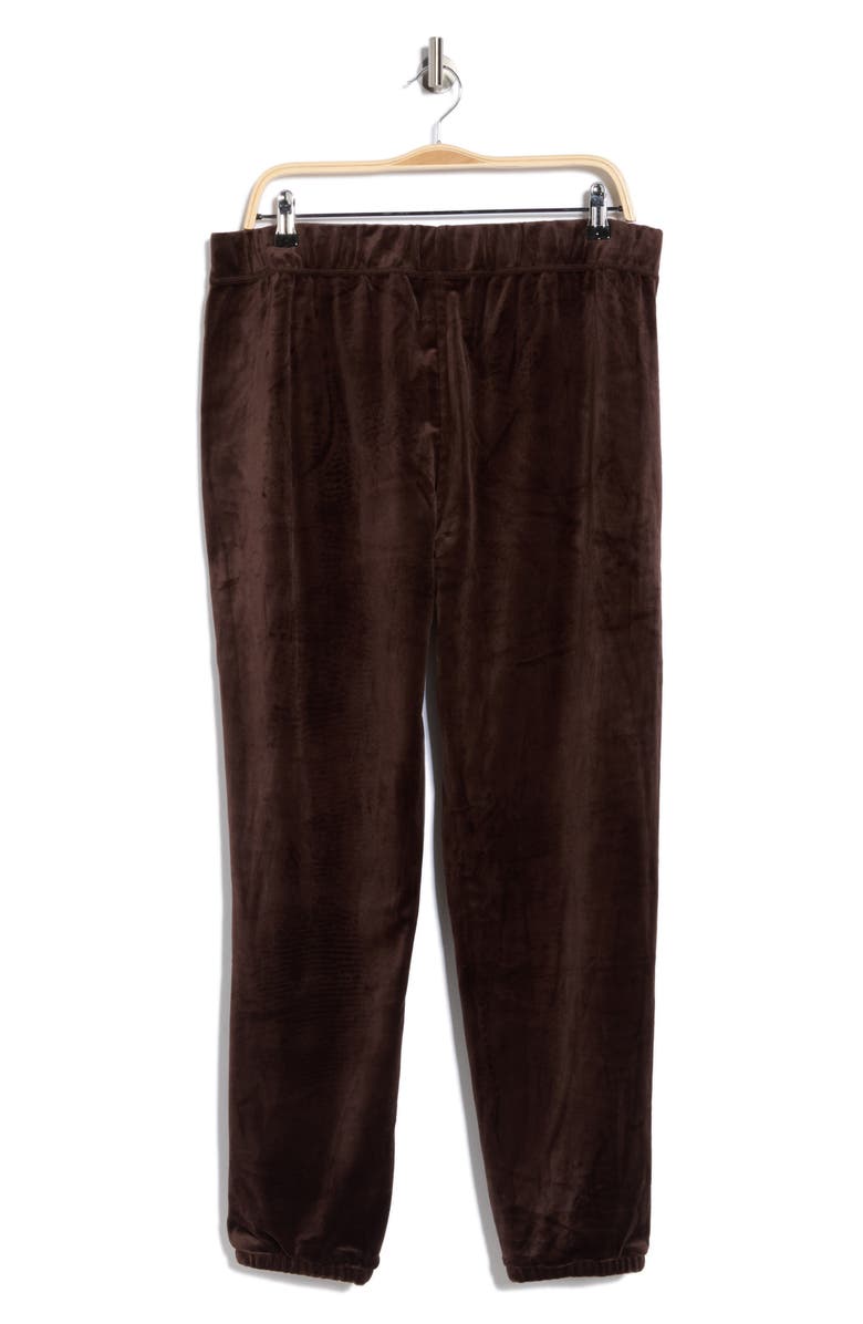 DKNY Rhinestone Logo High Waist Joggers, Alternate, color, Espresso