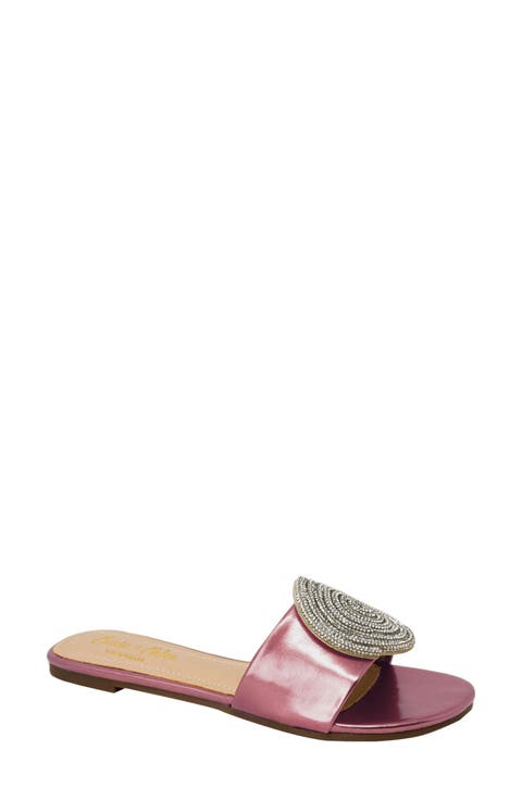 Irma Spiral Embellished Slide Sandal (Women)