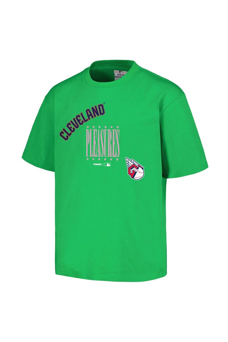 Men's PLEASURES  Green Cleveland Guardians Repurpose T-Shirt, Alternate, color, Green
