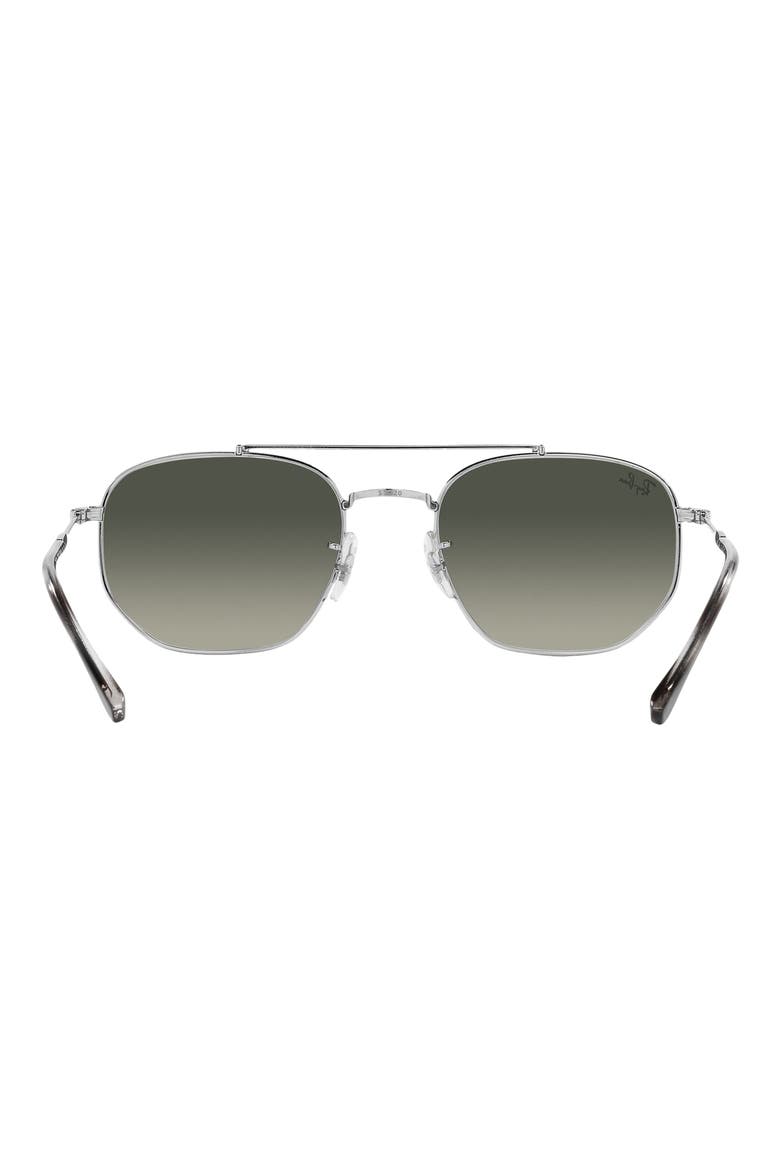 54mm Gradient Irregular Sunglasses, Alternate, color, SILVER