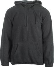 BURNSIDE Polar Fleece Quarter Zip Hoodie